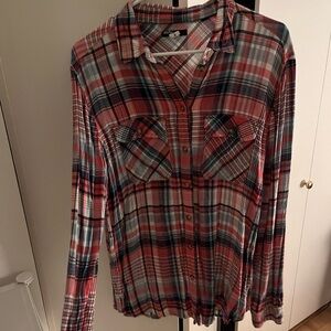 Flannel Button-Up Shirt